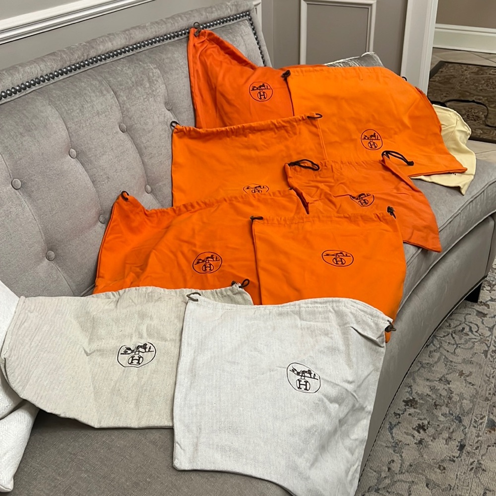 Hermes dust bags entire lot of 8